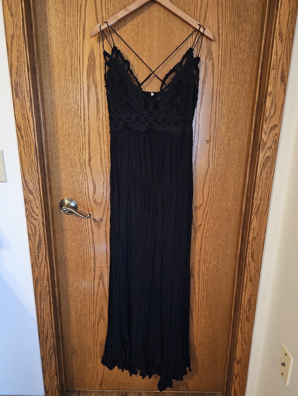 Free People Adella Black Maxi Dress